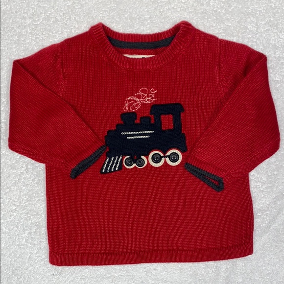 Oshkosh cotton red train engine sweater size 2t - Picture 1 of 5